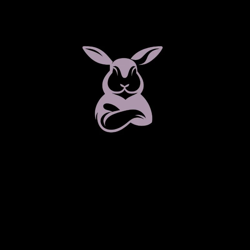 Lapin avec silhouette de bras croisés