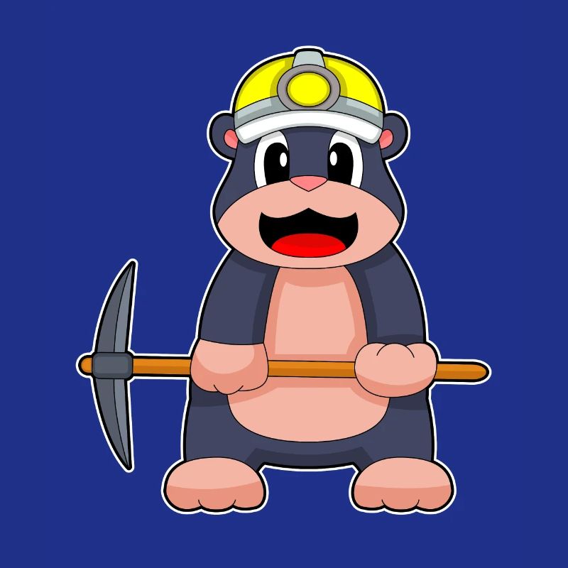 Mole, Miner, Pickaxe, Mining