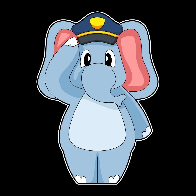 Elephant Policeman Police