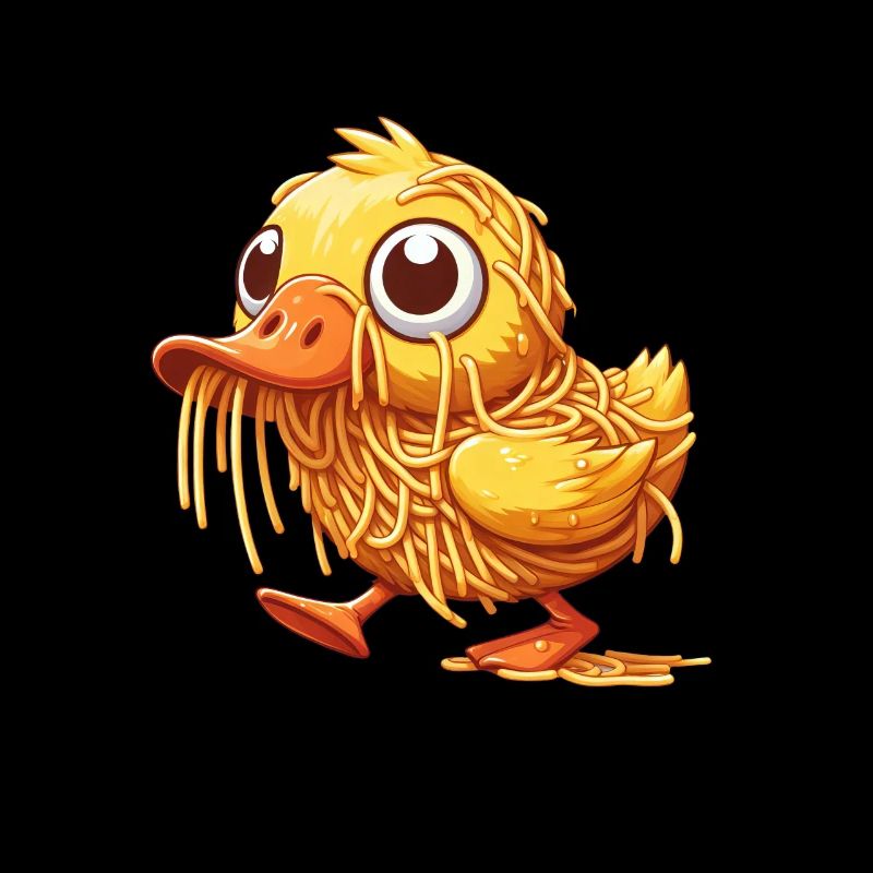 Clumsy Duck Sweet with Spaghetti