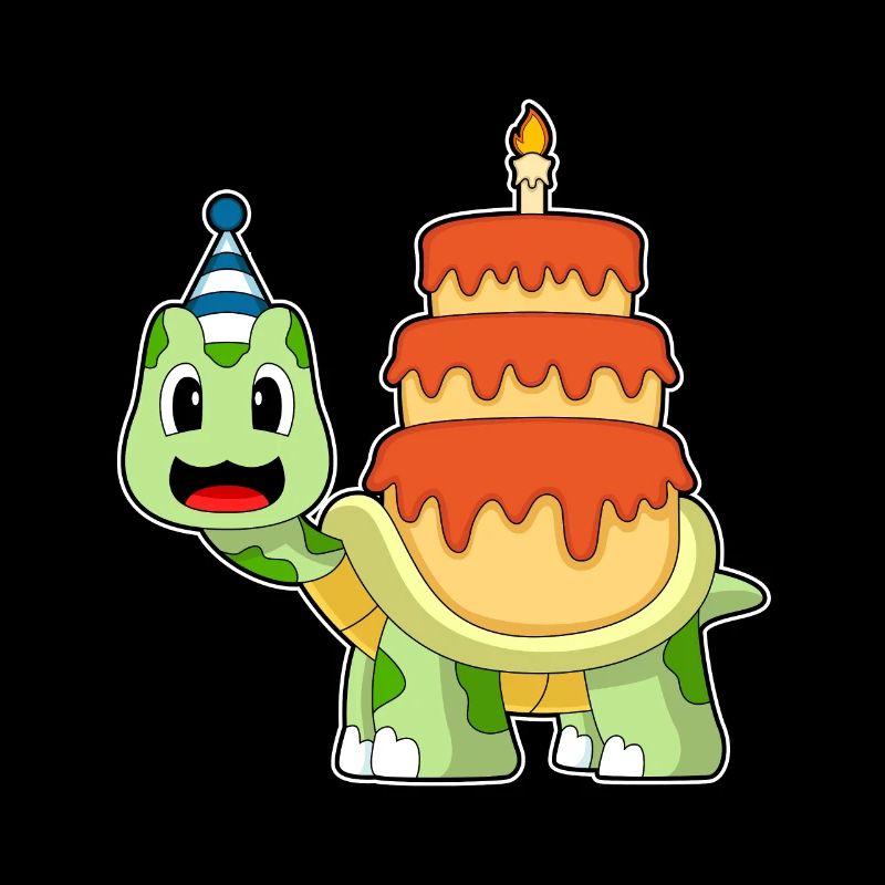Bougie de gâteau d’anniversaire tortue