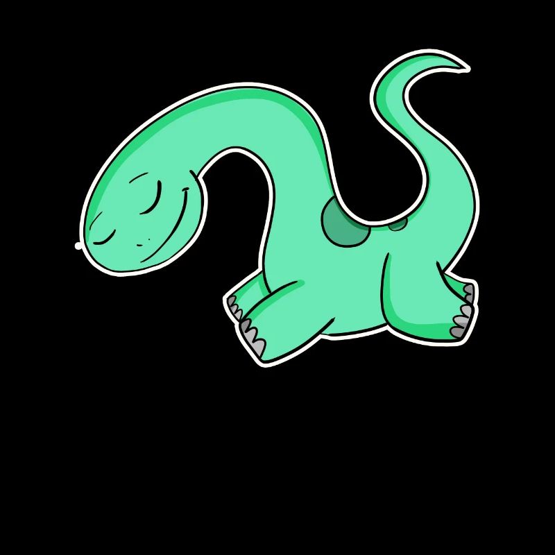 Dino Motif Dinosaur Green