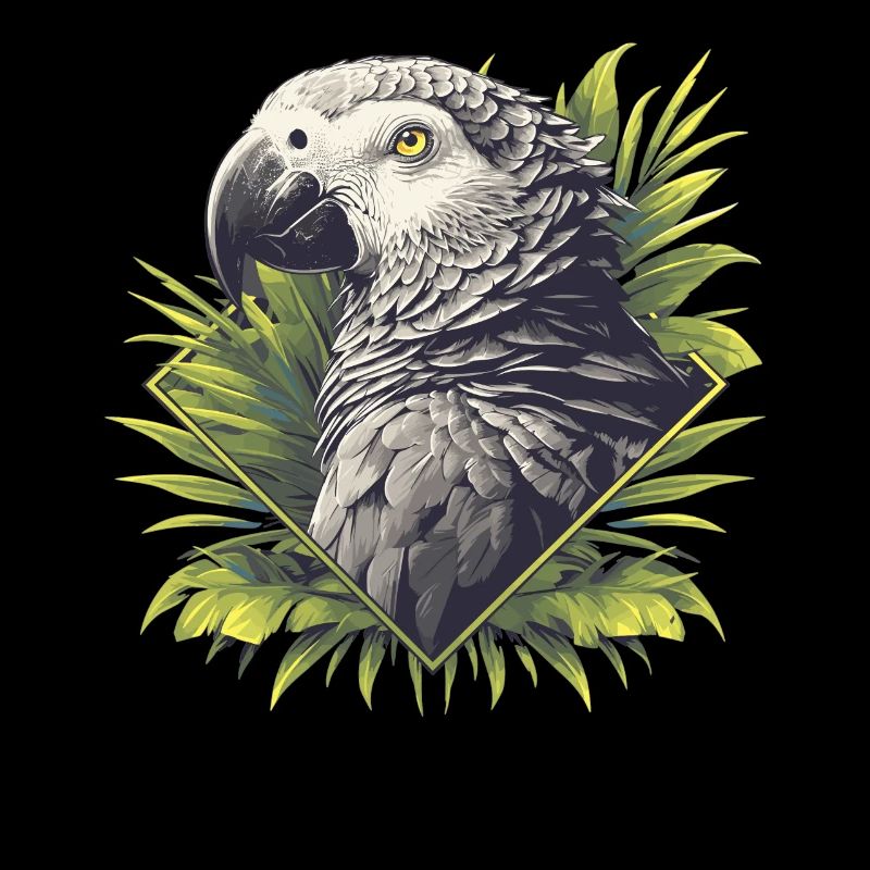 African grey parrots