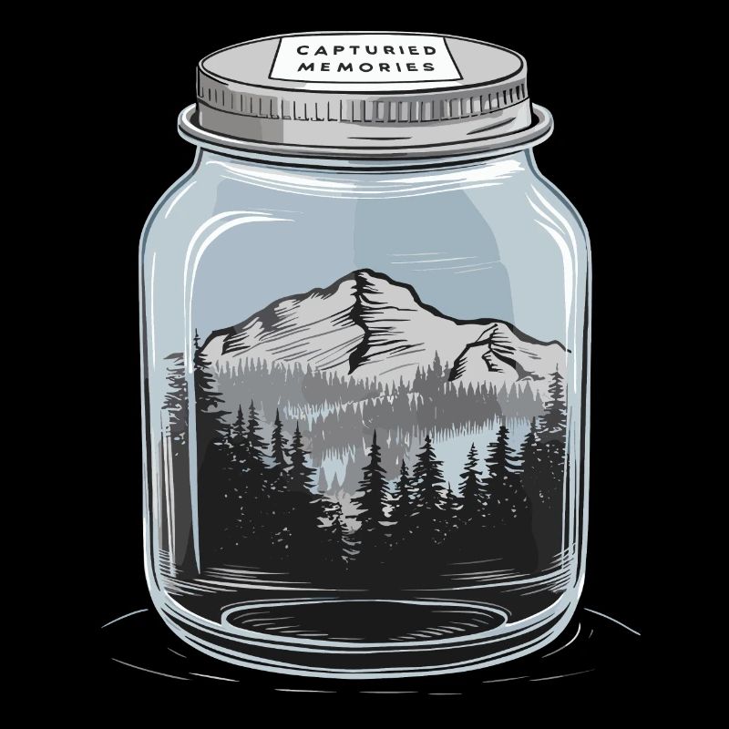 Captured Memories - Mountain Landscape in a Glass