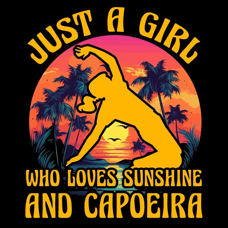Nur ein Mädchen, das Sonne und Capoeira liebt