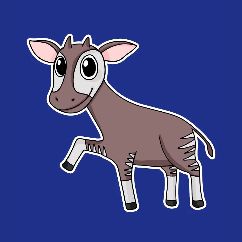 Okapi forest giraffe motif