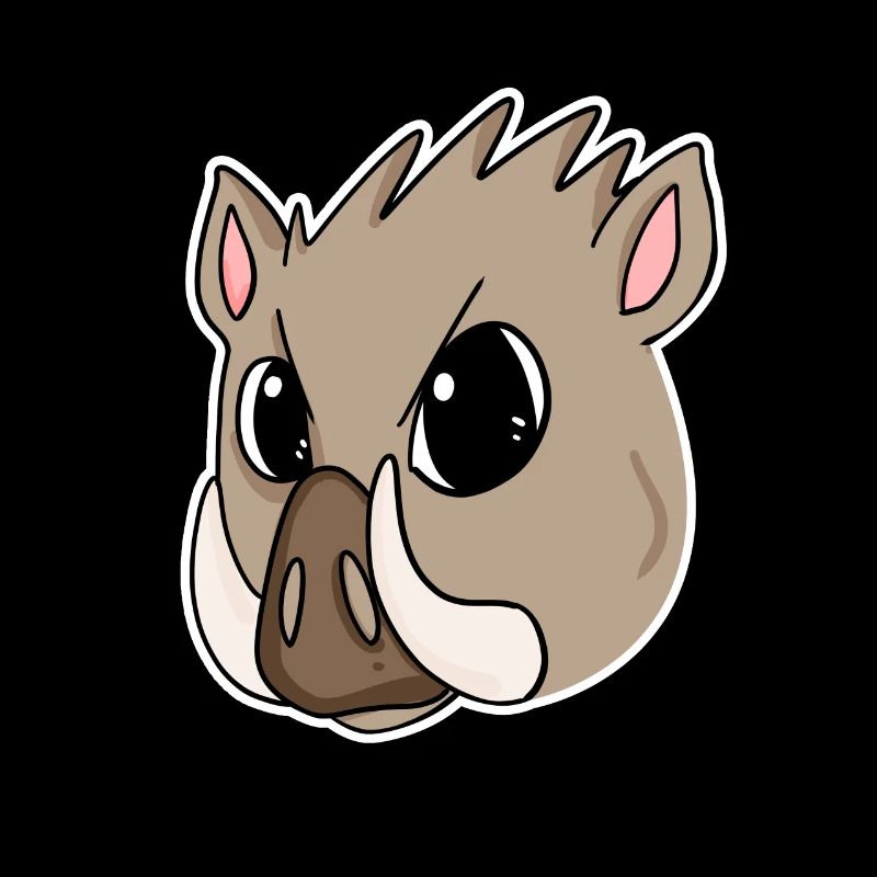 Wild Boar Pig Head Motif