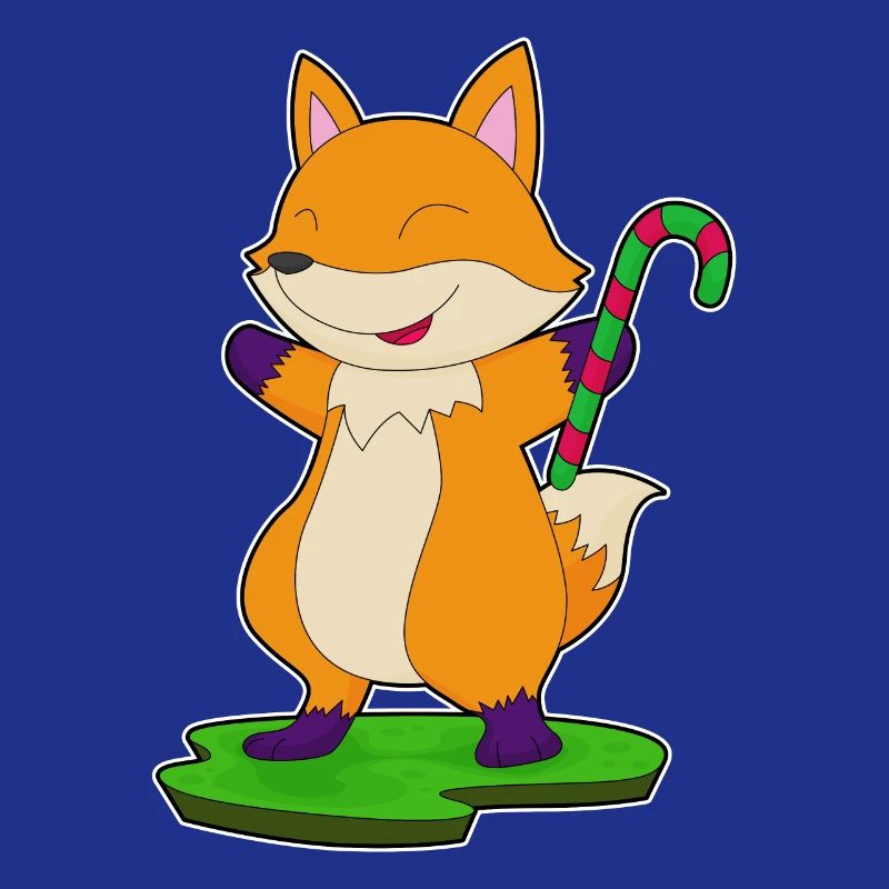 Fox candy cane