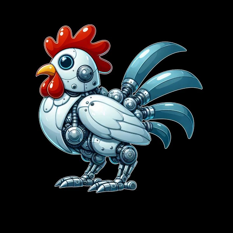 Chicken Robot Cyborg Rooster Mech Hen