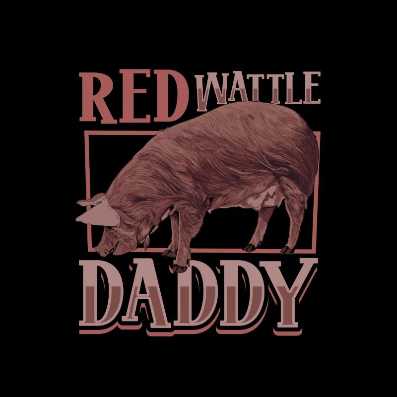 Red wattle Schwein Papa