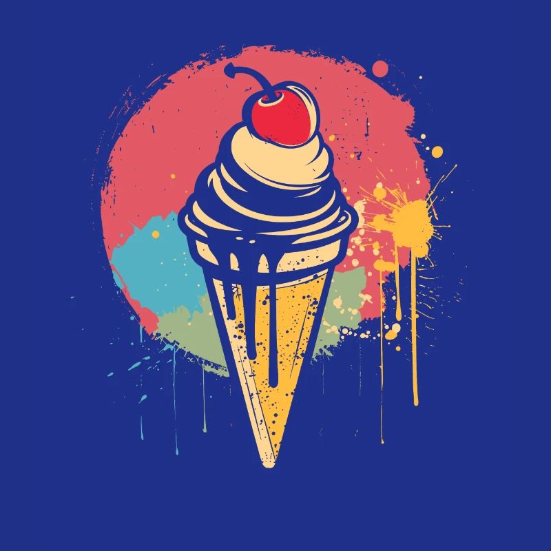 Graffiti de cornet de crème glacée