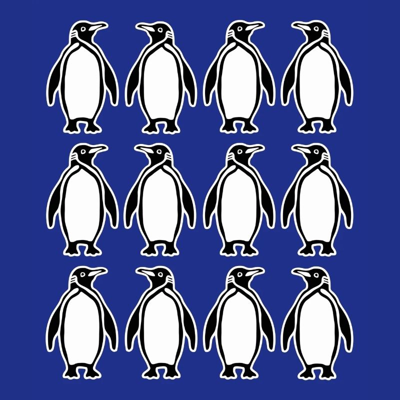 Minimalist Penguin Pattern Design