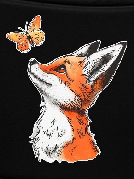 Fox with Butterfly