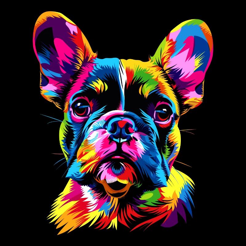 Bouledogue français couleurs colorées Pop Art Great Dane