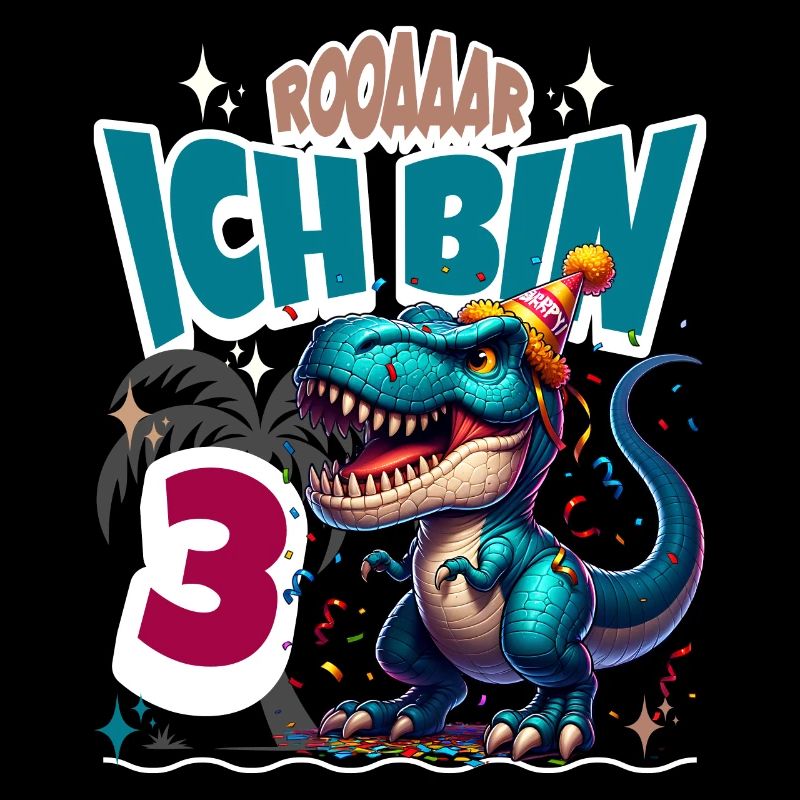 T Rex Dinosaurier 3. Geburtstag Kindergeburtstag
