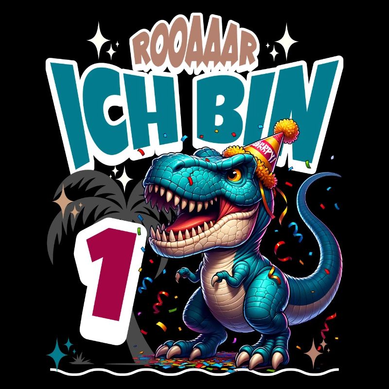 T Rex Dinosaurier 1. Geburtstag Kindergeburtstag