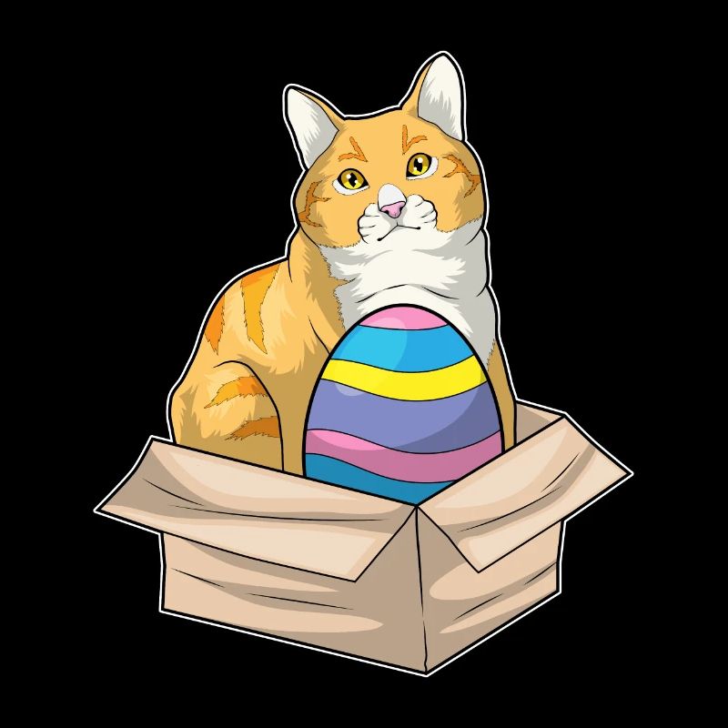Oeuf de Pâques pour chat