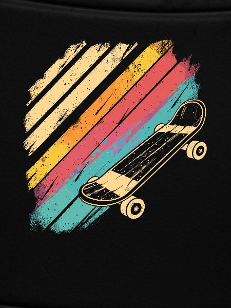 Skateboarding Sketch Retro