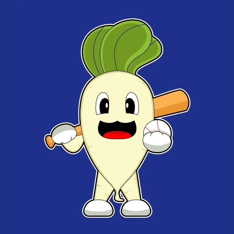 Radieschen Baseball Baseballschläger