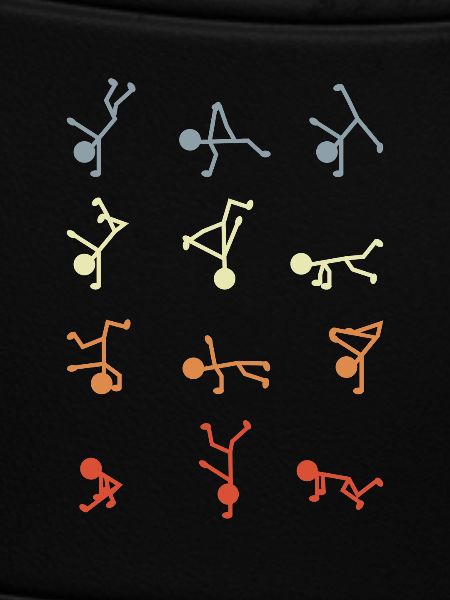 Breakdancer stick figures