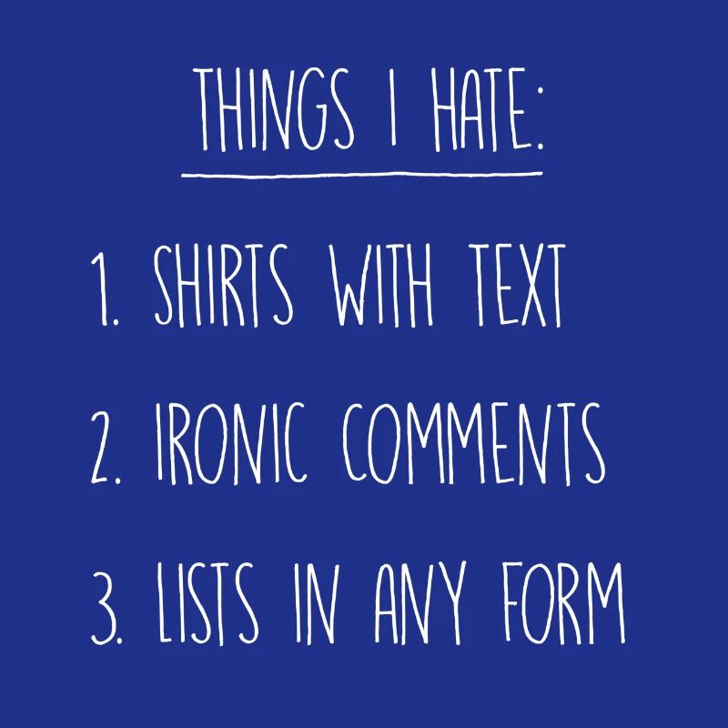 Things I hate