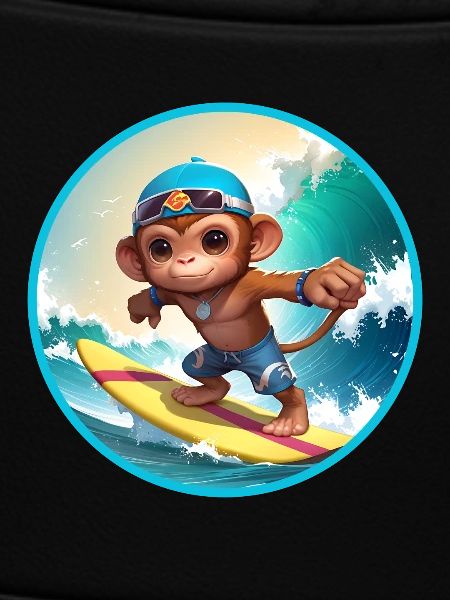 Happy Surfing Monkey