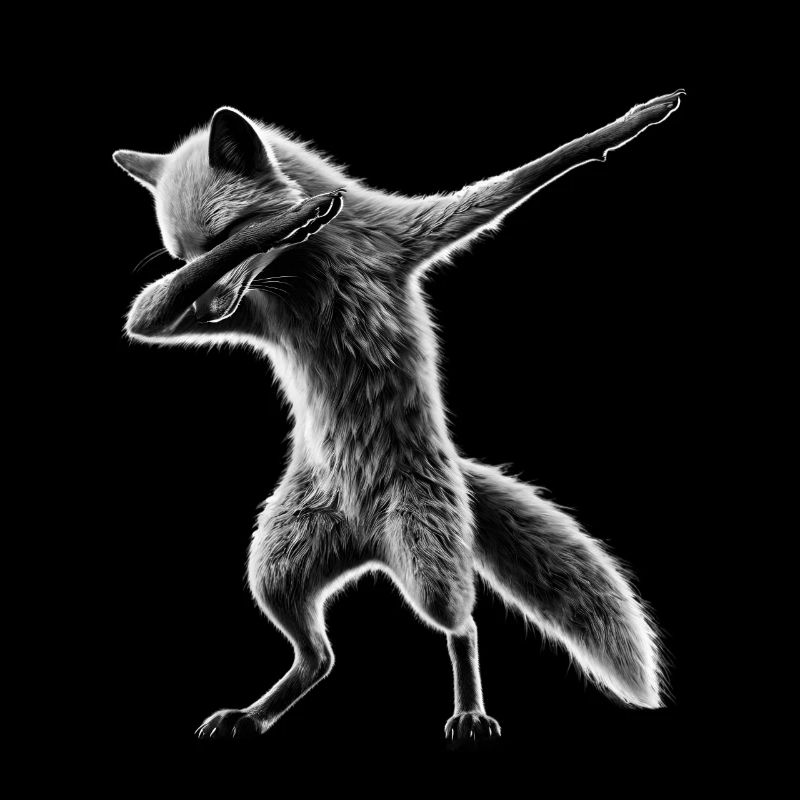 Funny Dabbing Fox Dance Animal Lover Dab