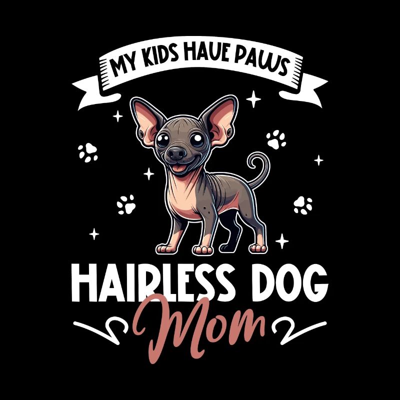Maman chien sans poils