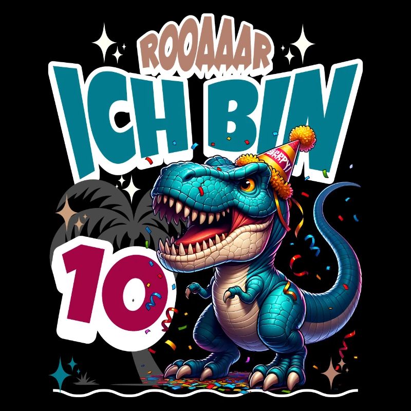 T Rex Dinosaurier 10. Geburtstag Kindergeburtstag