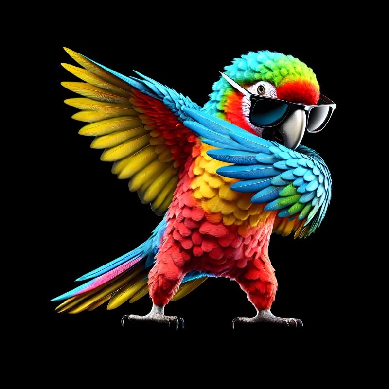 Funny Dabbing Parrot Bird Animal Lover Bird