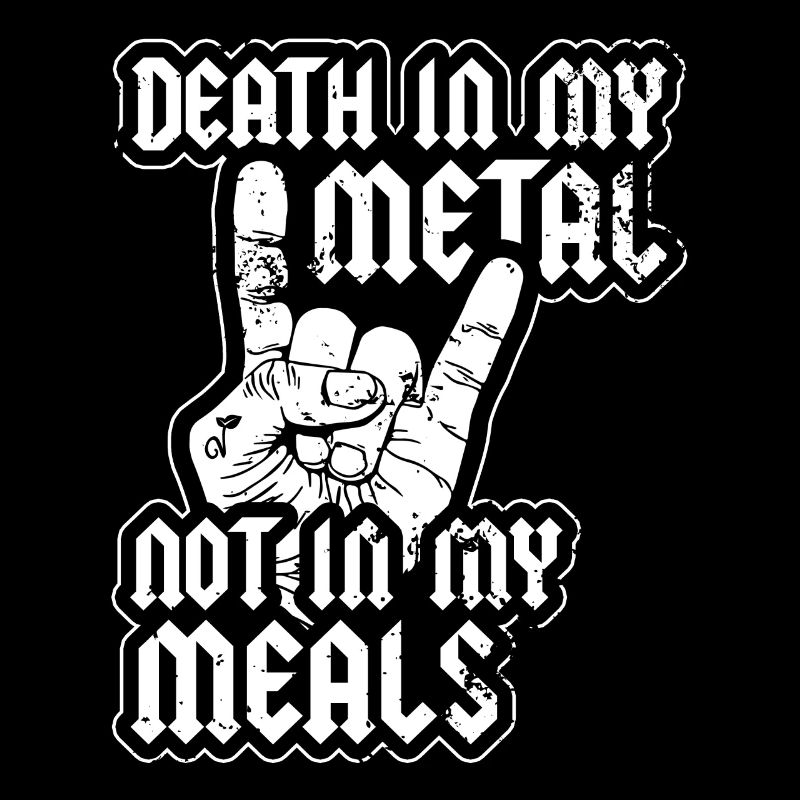La mort dans mon métal Pas dans mes repas Végétarien Végétalien