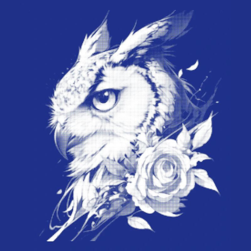 Rose Eule Blumen Ästhetik Nachteule Vogel Geschenk