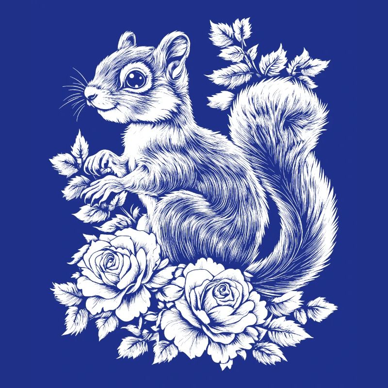 Hörnchen Rose Blumen Ästhetik Eichhörnchen