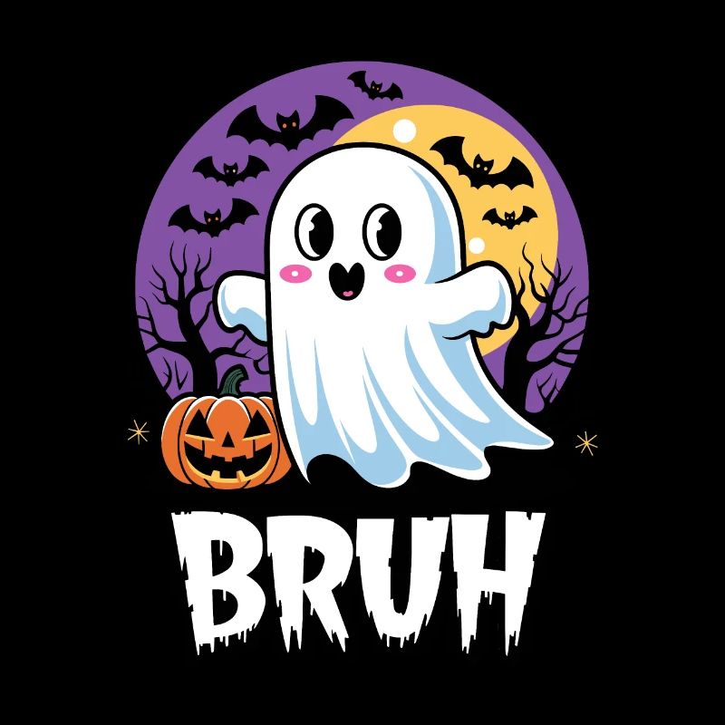 Halloween Ghost Ghost Scald Full Moon Cute