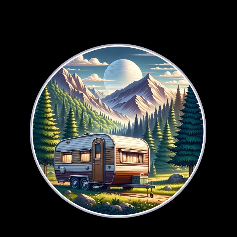 Camping Caravan Mountains Nature Travel