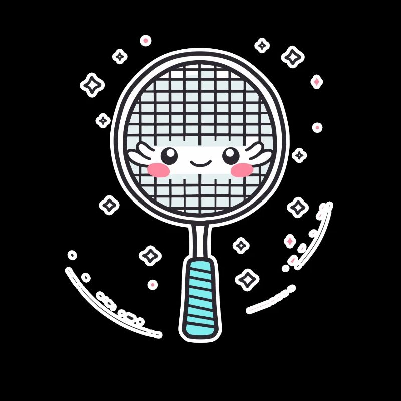 Badmintonschläger Comic Look