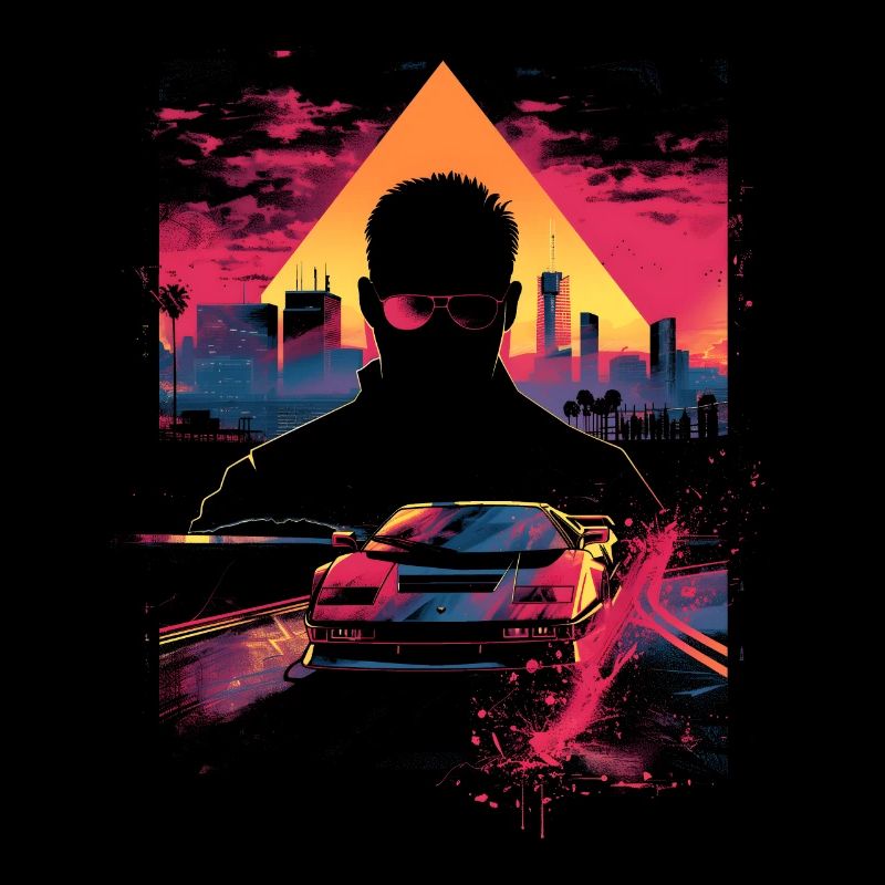 Vaporwave Retro Car Synthwave 90s