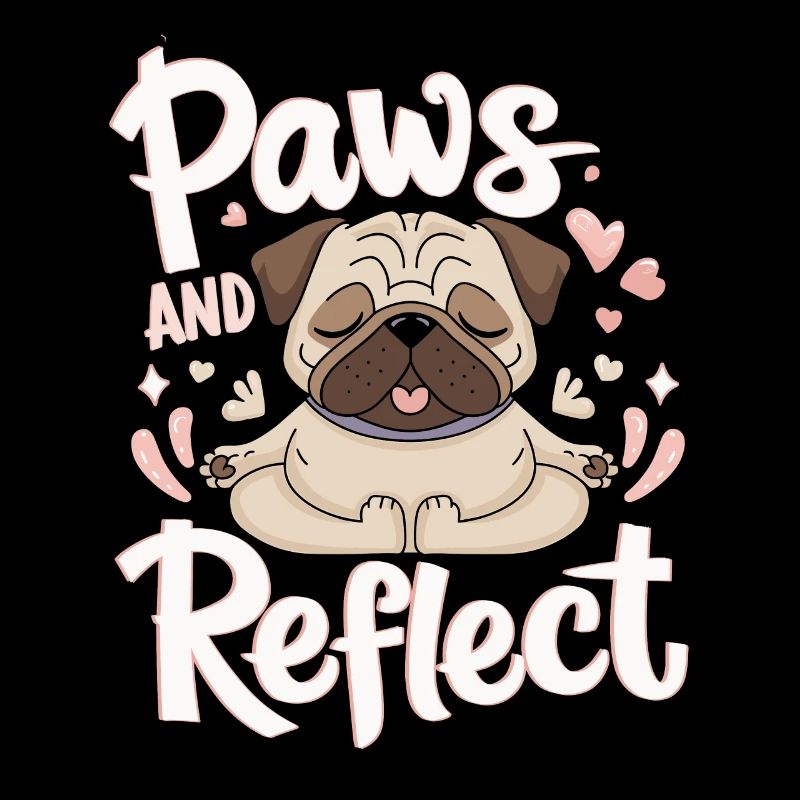 Paws And Reflect Yoga Pug Meditation Relaxed