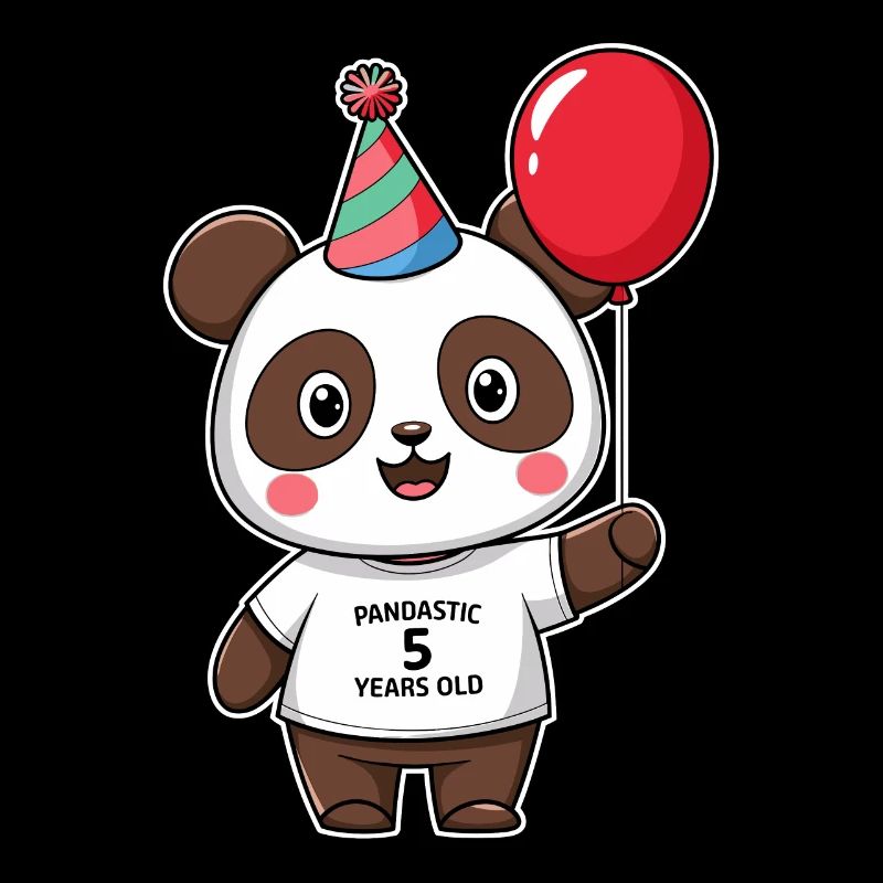 5ème anniversaire Panda Ours Panda Table 5 ans