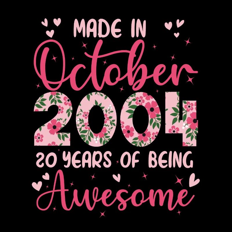 Octobre 2004 Anniversaire 20 Ans Pour filles