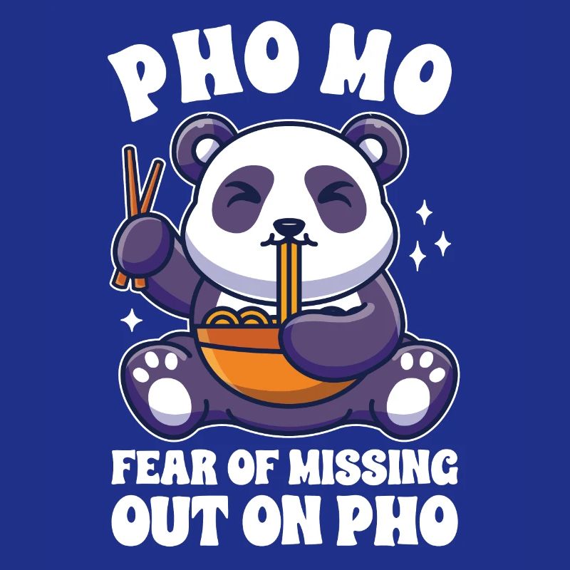 Drôle Pho Panda mignon mangeant Pho