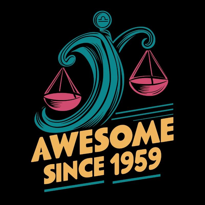 Libra Zodiac Geburtstag Awesome Since 1959