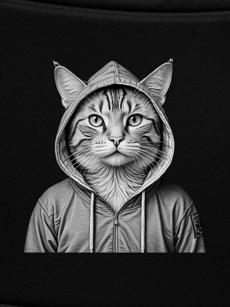 Coole Katze mit Kapuzenpullover