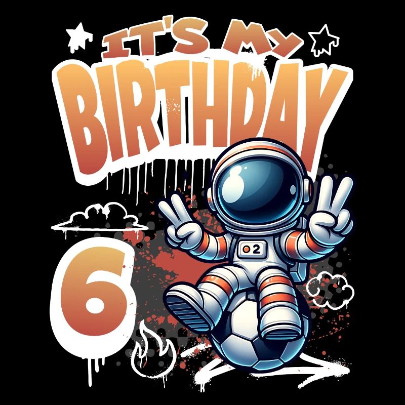 Fußball Astronaut 6. Geburtstag