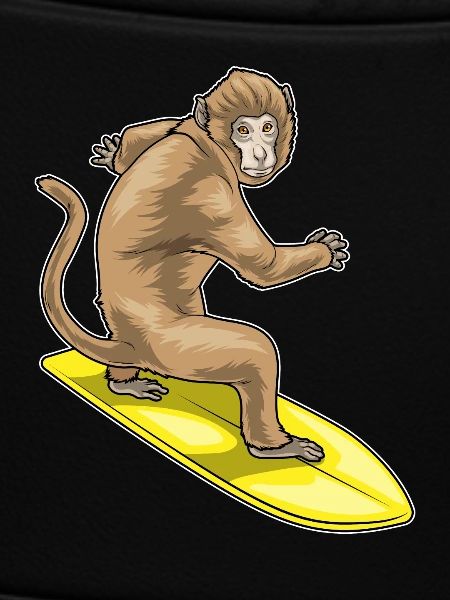 Monkey Surfing Surfboard Summer