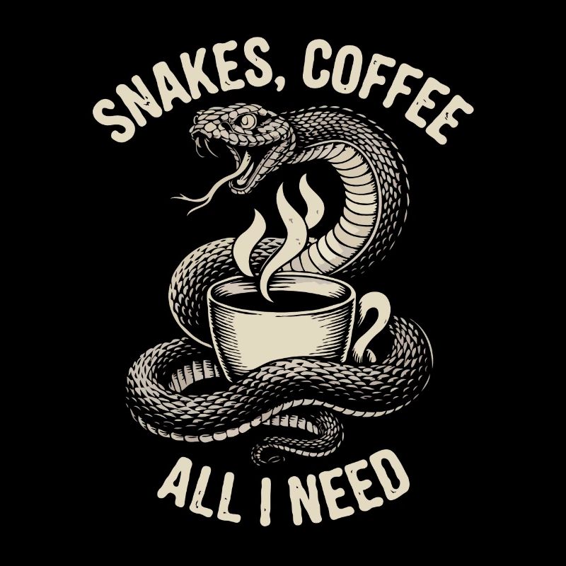 Drôle Snake Art Serpent Café Reptiles