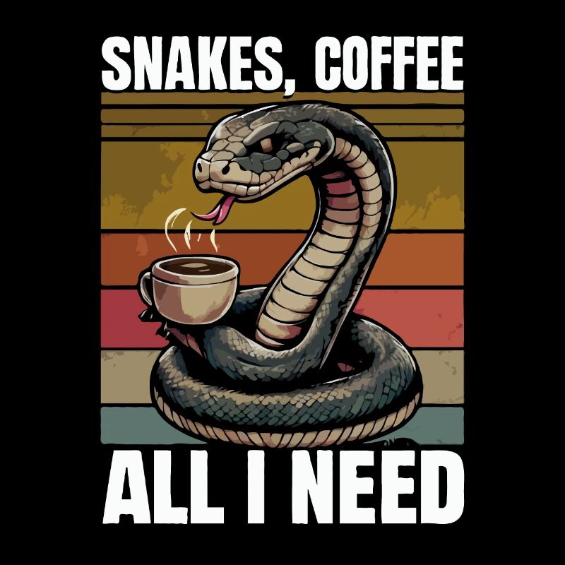 Drôle Snake Art Serpent Café Reptiles
