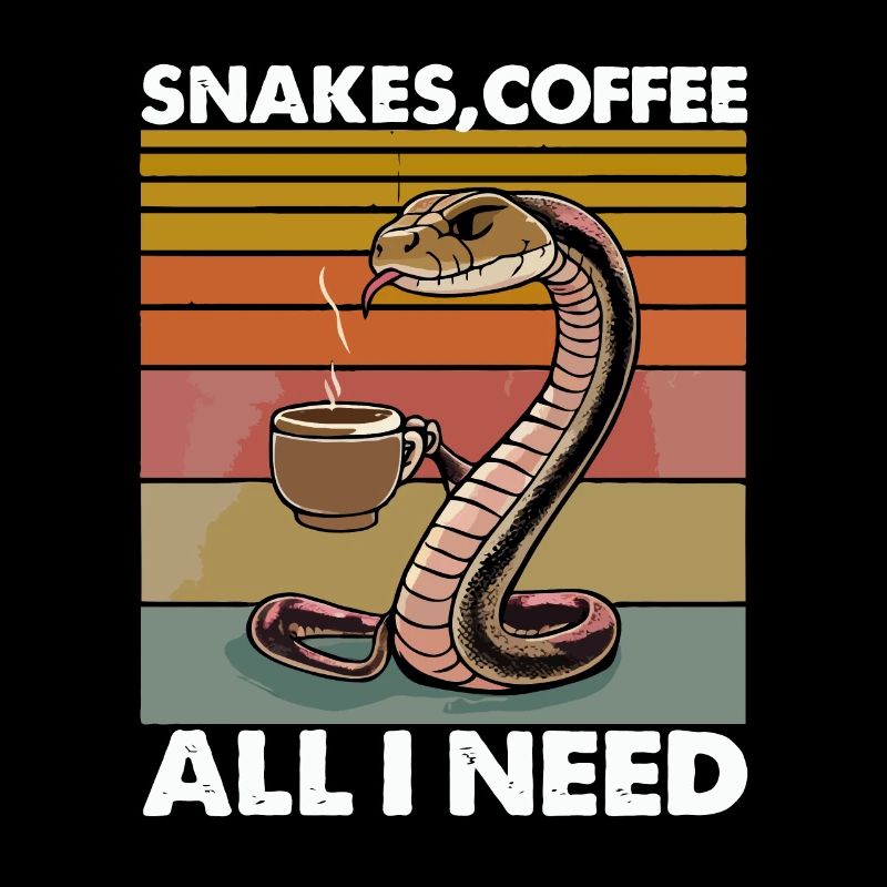 Drôle Snake Art Serpent Café Reptiles