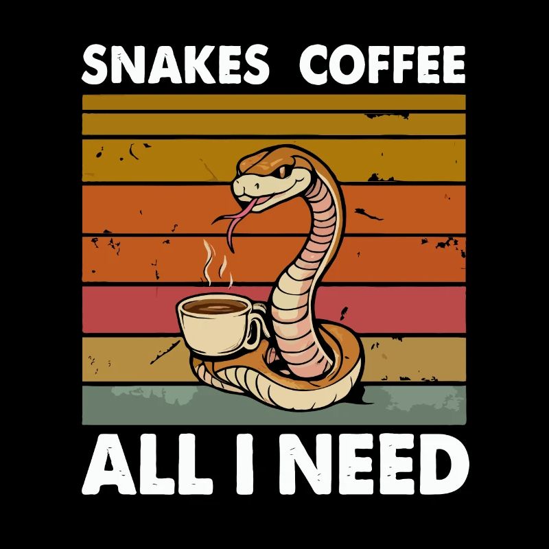 Drôle Snake Art Serpent Café Reptiles