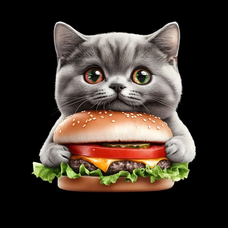 Chat Restauration rapide Burger Chats Hamburger Amoureux des chats